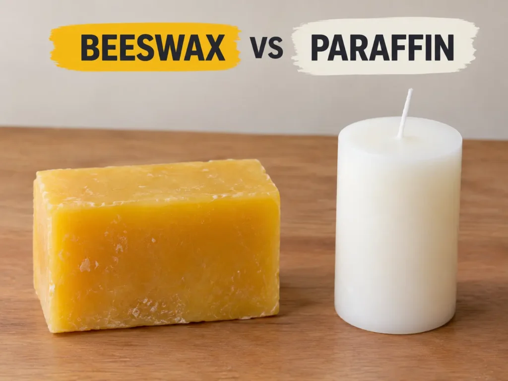 Beeswax versus paraffin candle wax comparison