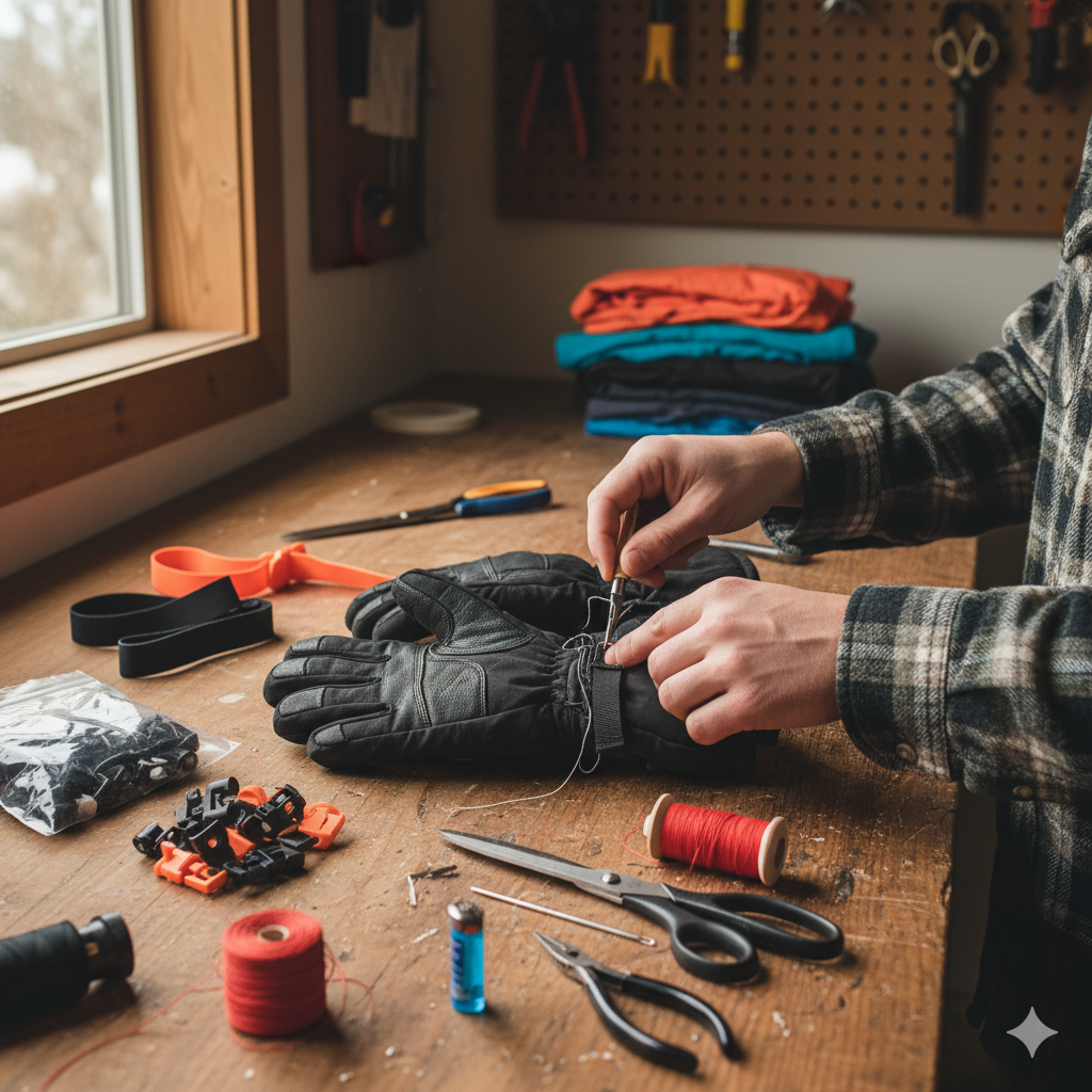 Home Replace Ski Glove Straps or Clips