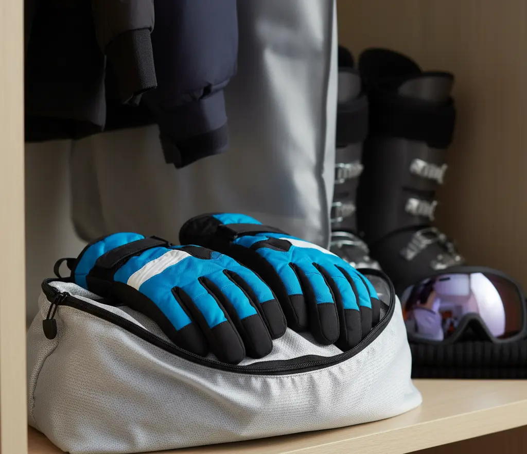 How to store ski gloves properly