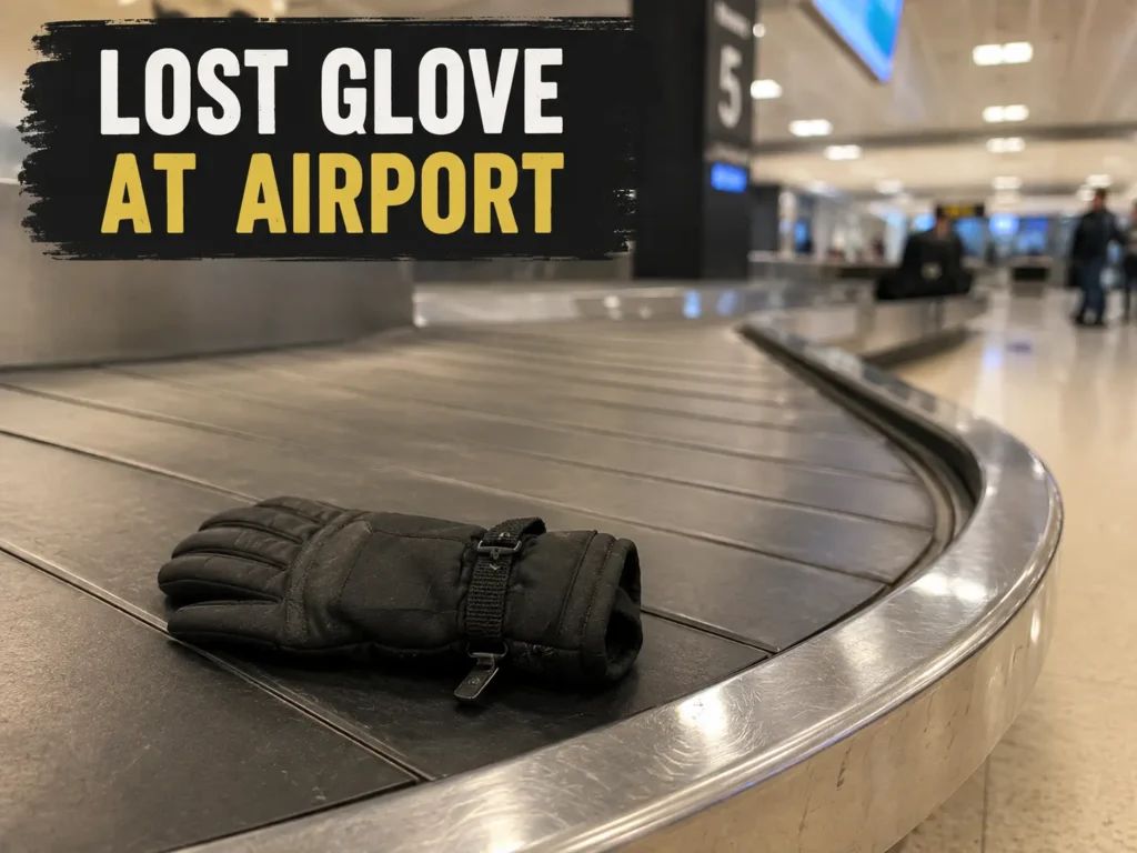 Lost glove at airport baggage claim
