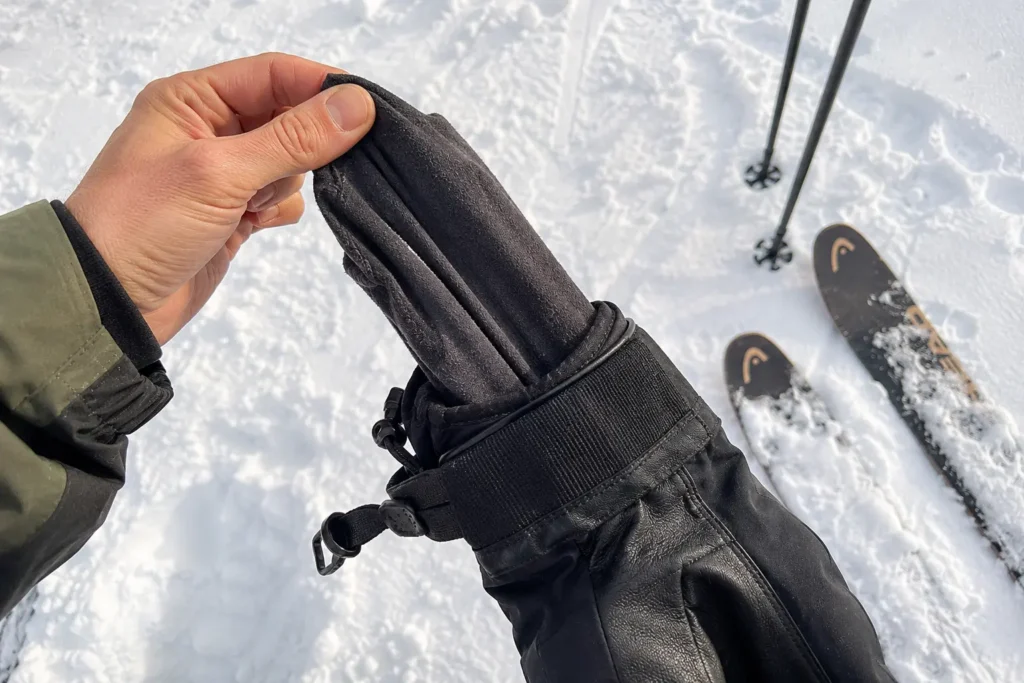 How to stop sweat from ruining ski gloves by pulling the inner liner out of the shell on snow