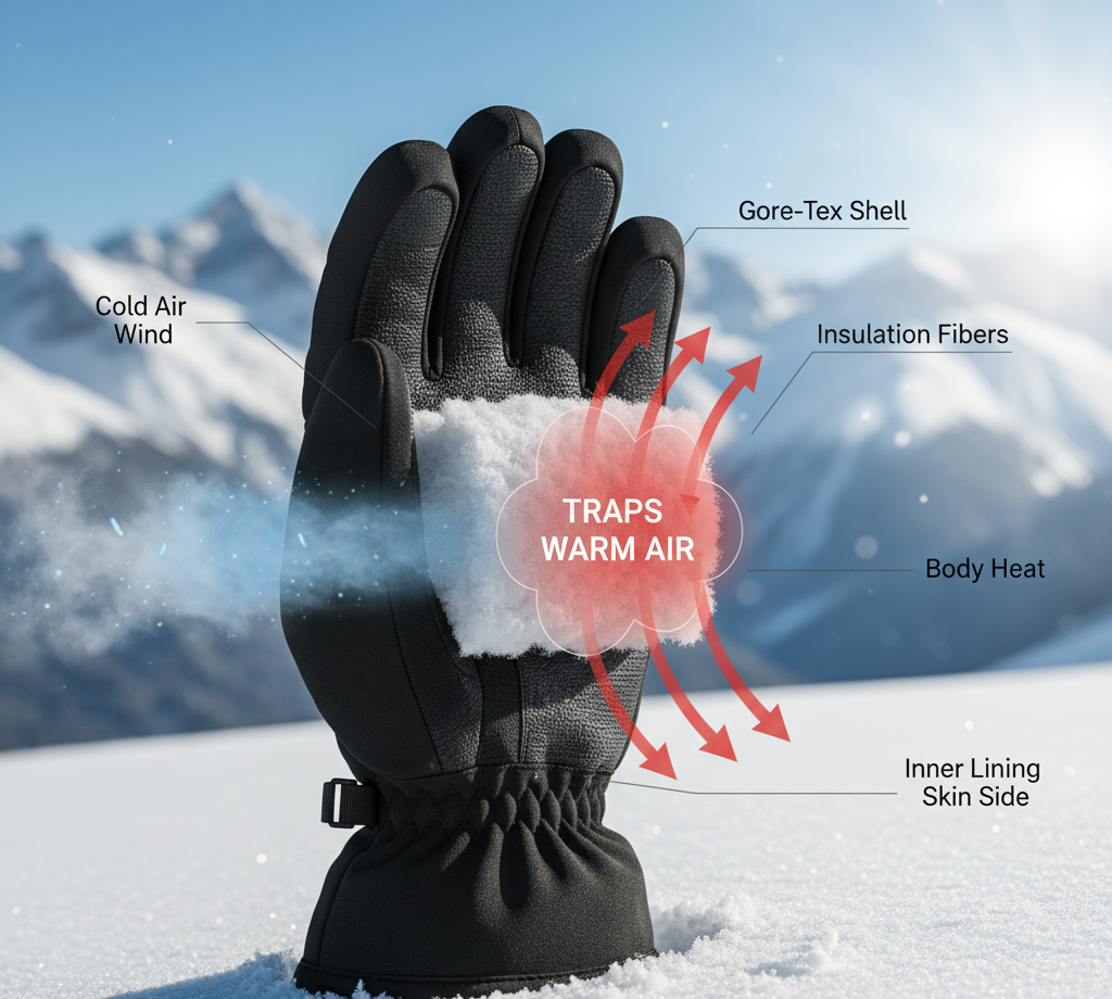 Home how insulation works in ski gloves