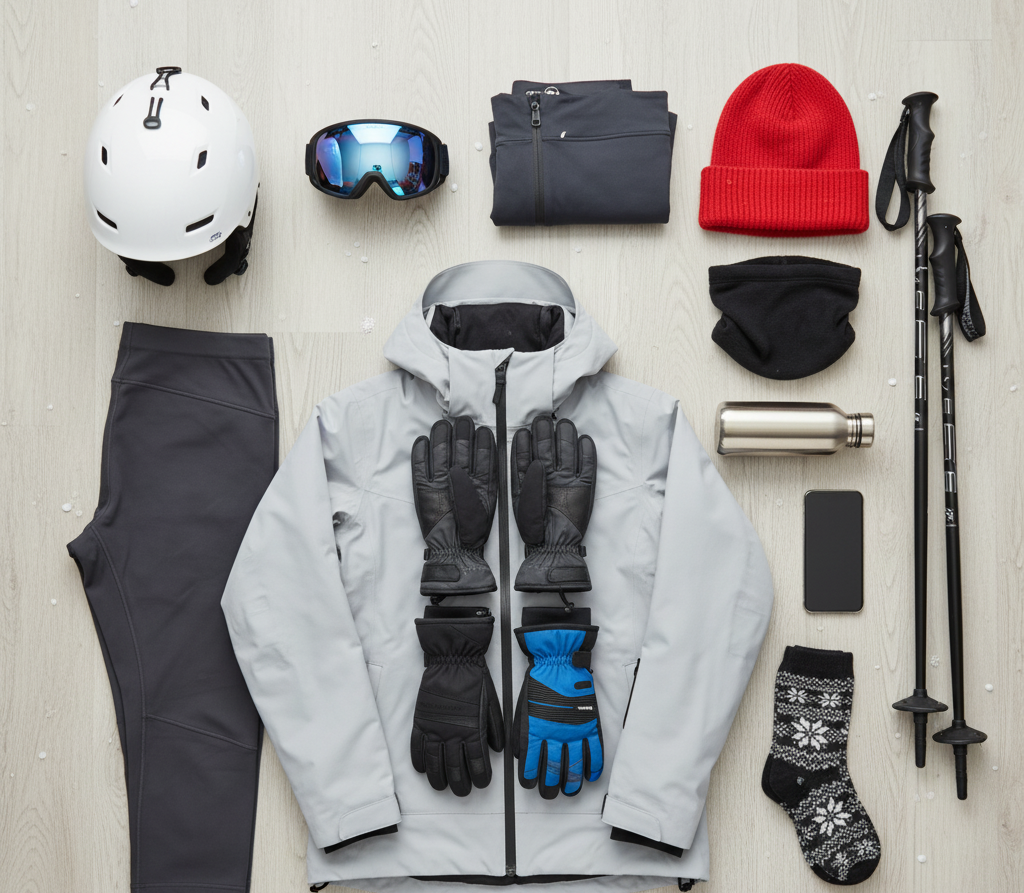 Mittens vs Ski Gloves for Skiing: 7 Powerful Pros and Cons You Must Know Ski gear flat lay with gloves and mittens