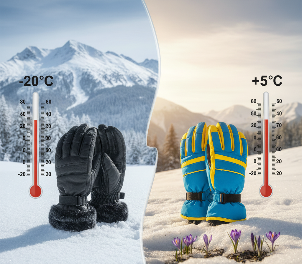 Ski Gloves Temperature Rating Explained — How Warm Are They? Ski gloves temperature rating explained with warm and cold weather comparison