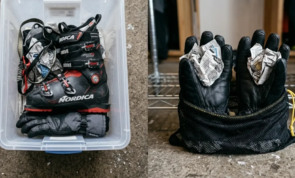 How to store ski gloves properly to prevent off-season insulation compression damage