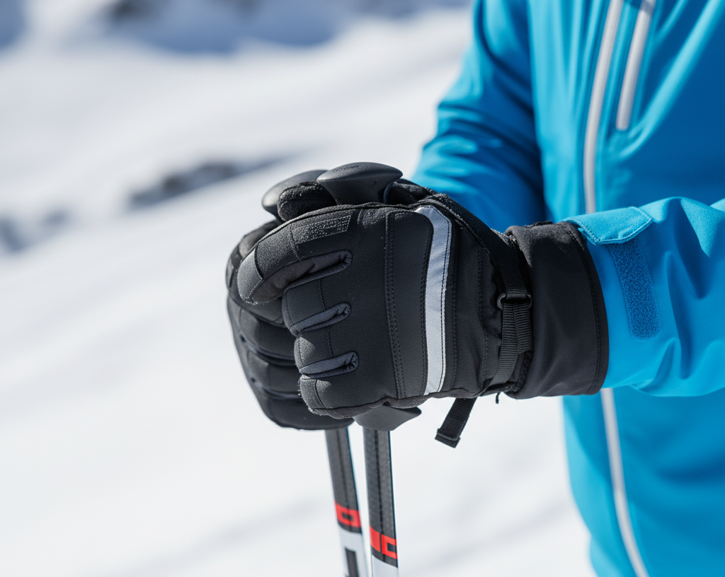 How Often Should You Replace Ski Gloves? Close-up of a skier