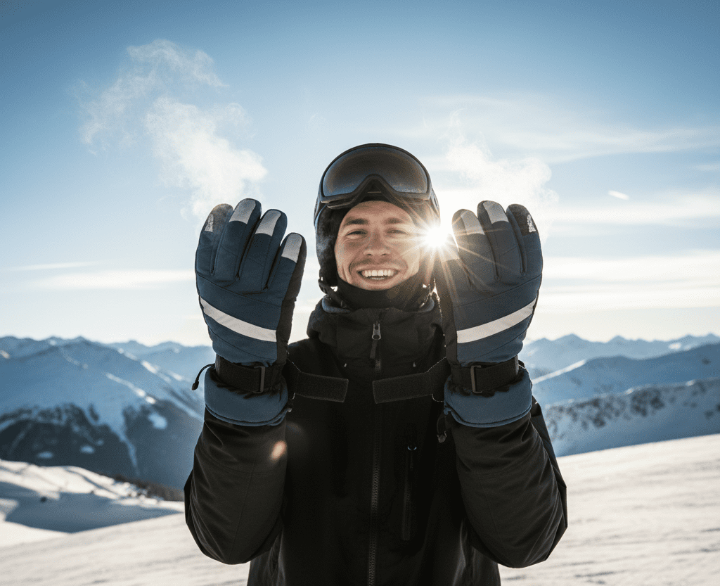 Stop Moisture in Ski Gloves by Avoiding Overheating