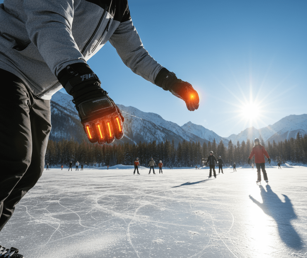 Ski gloves work for other winter sports including ice skating with flexible grip