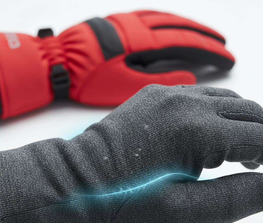 Moisture-wicking glove liner.