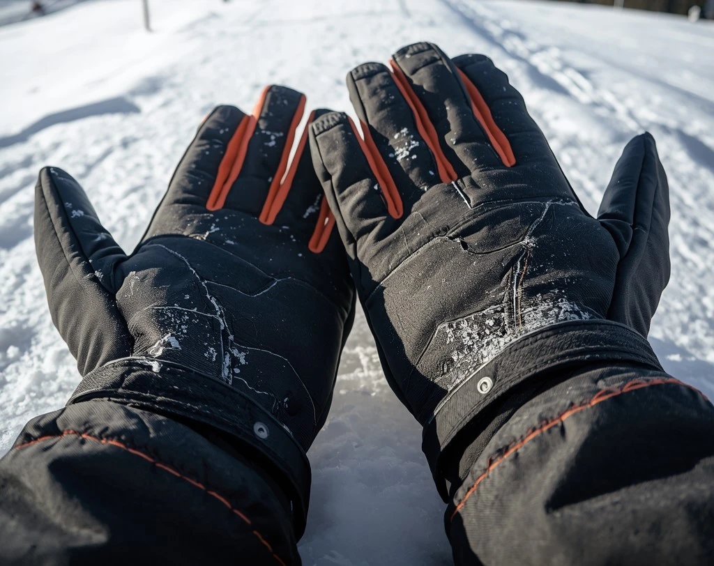 why do ski gloves crack