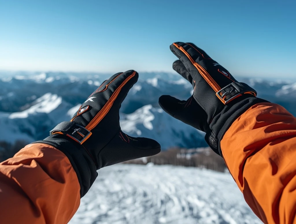 Mittens vs ski gloves for skiing comparison on snowy mountain