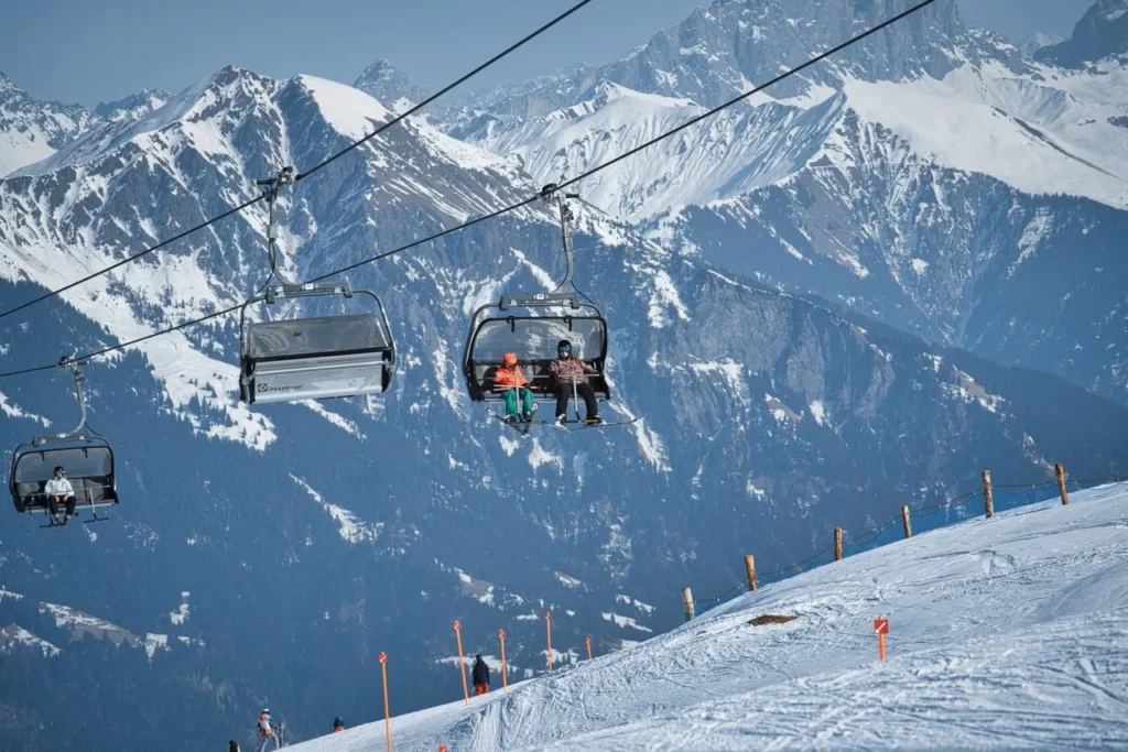 skier chairlift cold hands