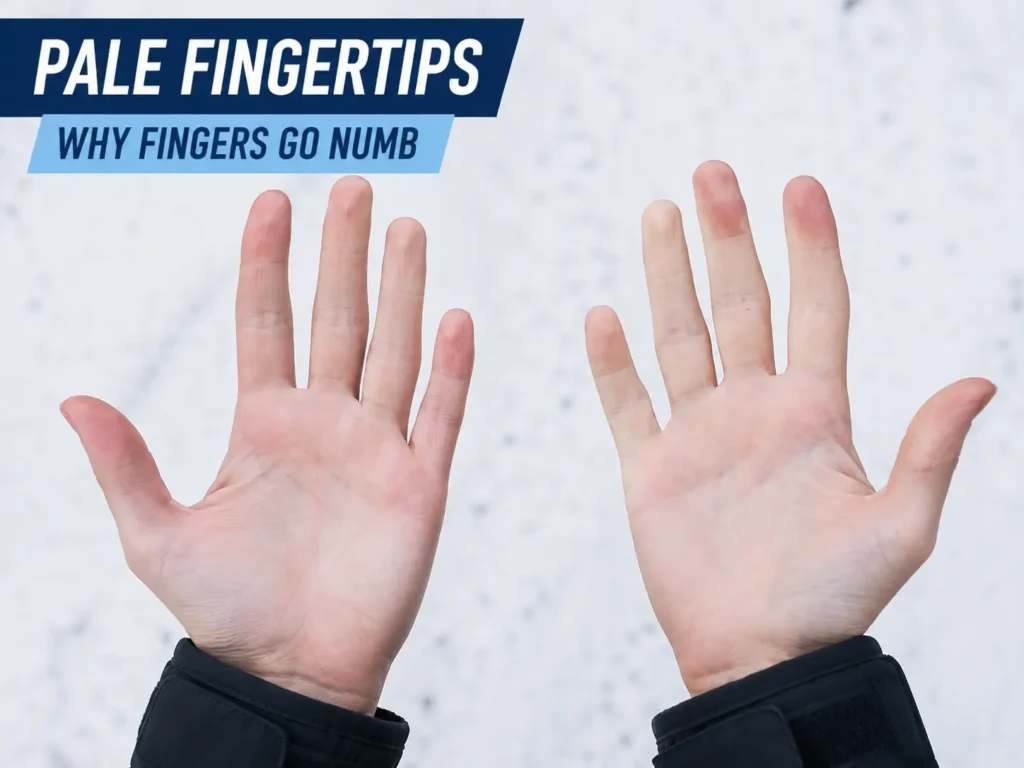 why do my fingers go numb skiing — pale fingertips after glove removal in cold