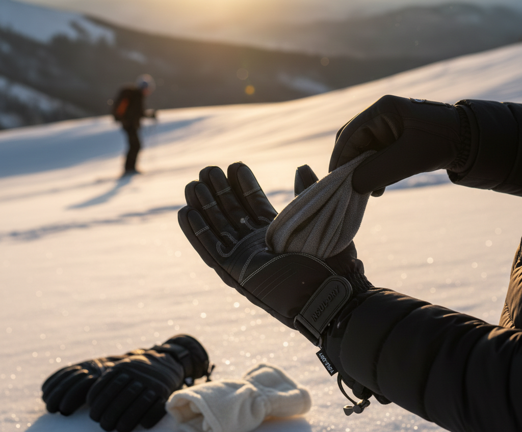rotating gloves and liners to keep hands warm skiing