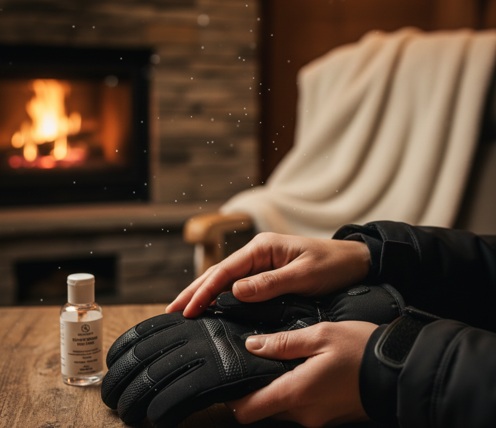 soften synthetic ski gloves safely