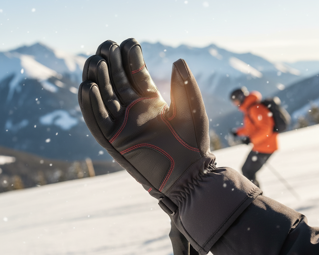 Proper glove fit for warm hands on the slopes