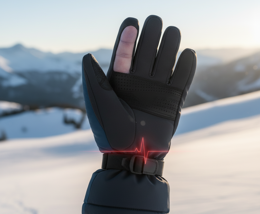 Tight ski gloves reducing blood circulation