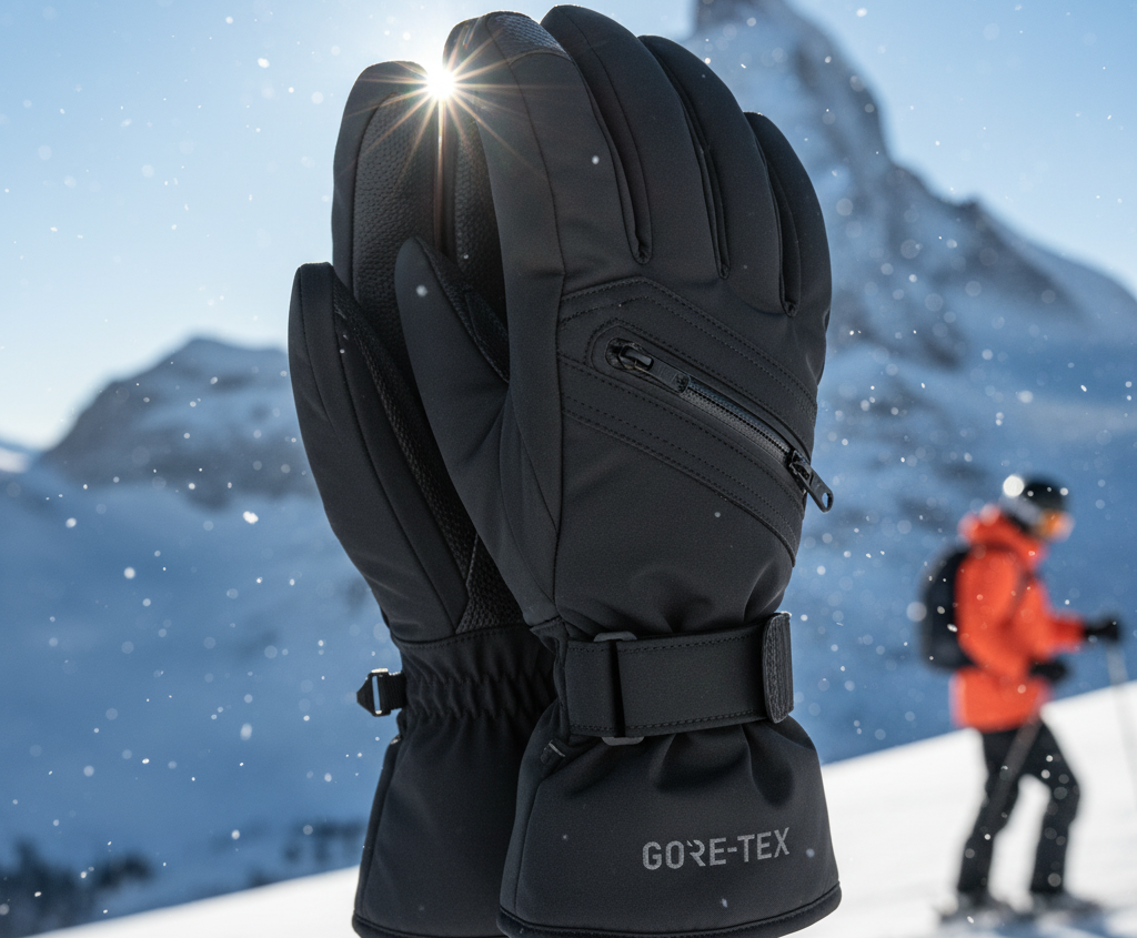 7 Easy Ways to Avoid Sweaty Hands While Skiing (Stay Fresh & Comfortable) Breathable ski gloves Gore-Tex material
