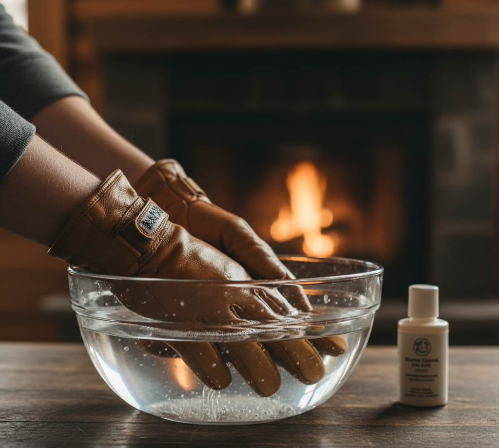 safe hand-wash to prevent stiff ski gloves