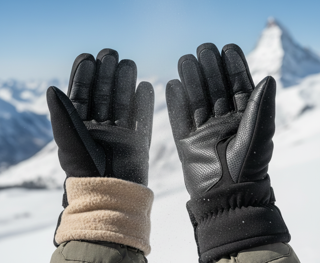Merino wool and synthetic glove liners for preventing sweat