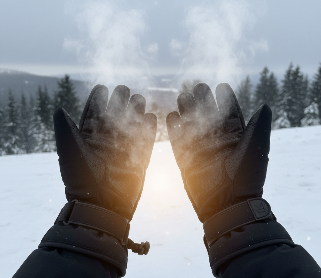 Proper insulation in ski gloves keeps hands warm and dry