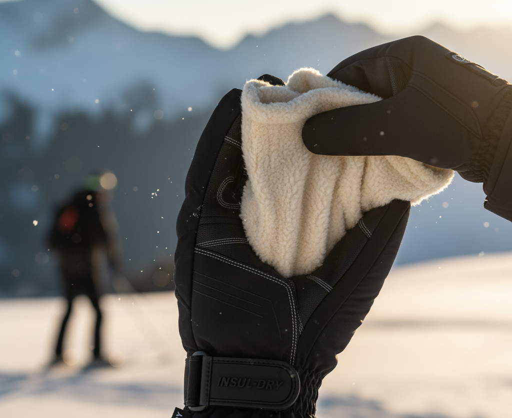 moisture-wicking liners to prevent cold hands skiing