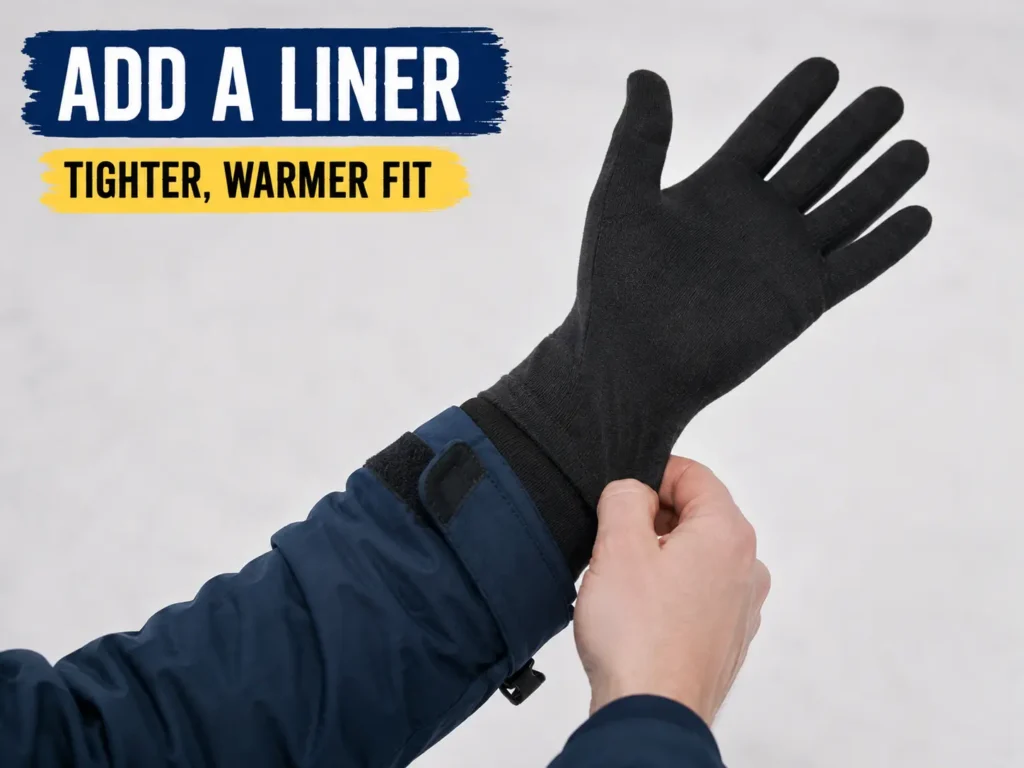 Adding a liner to fix a loose ski glove fit