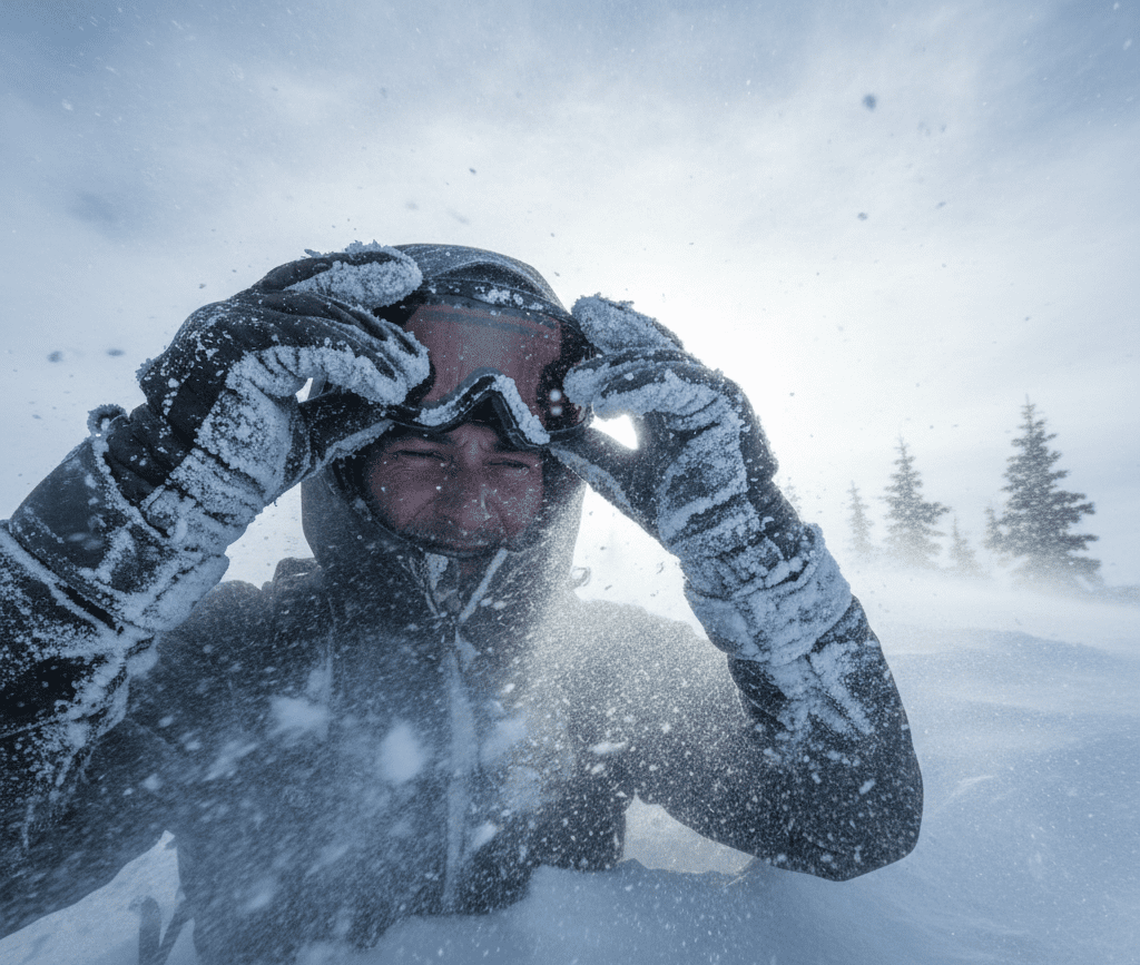 Wind chill destroys your hands skiing
