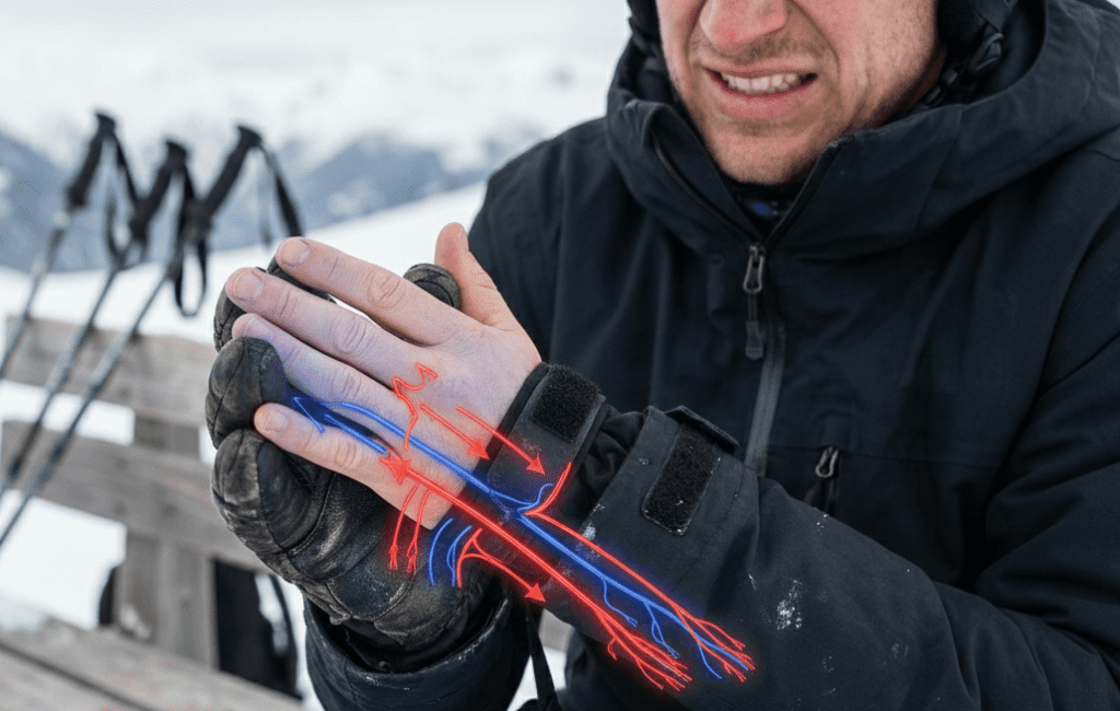 Tight Ski Gloves Cut Blood Flow