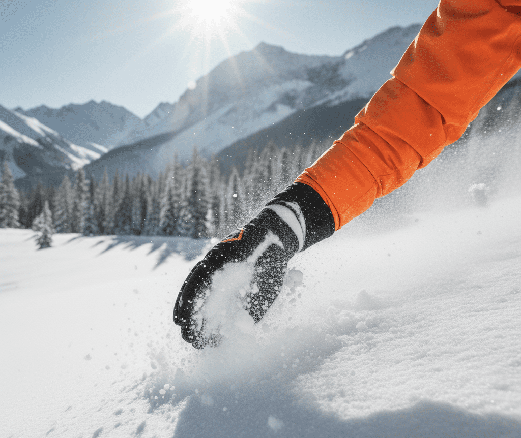 Powder Skiing Means More Falls and Hand Contact