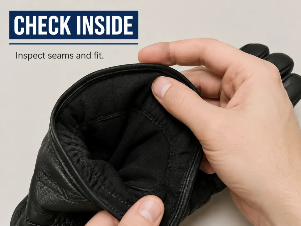 Diagnosing why ski gloves are uncomfortable by checking fit and seams