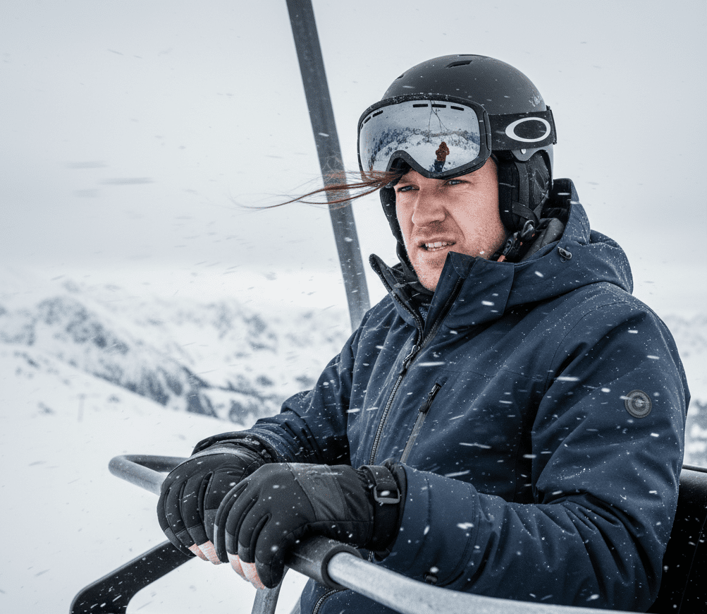 wind exposure on ski chairlift