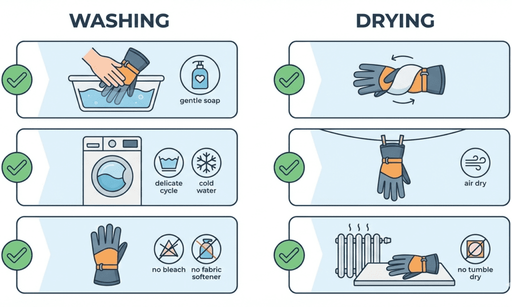 how to prevent ski gloves from shrinking