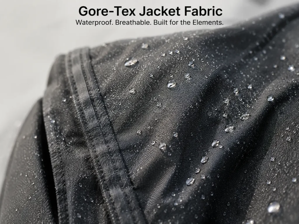 Close-up of a waterproof-breathable membrane fabric