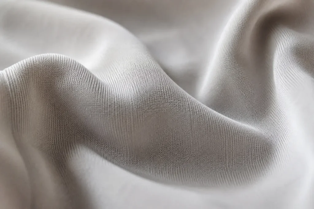 Soft silk fabric texture close-up
