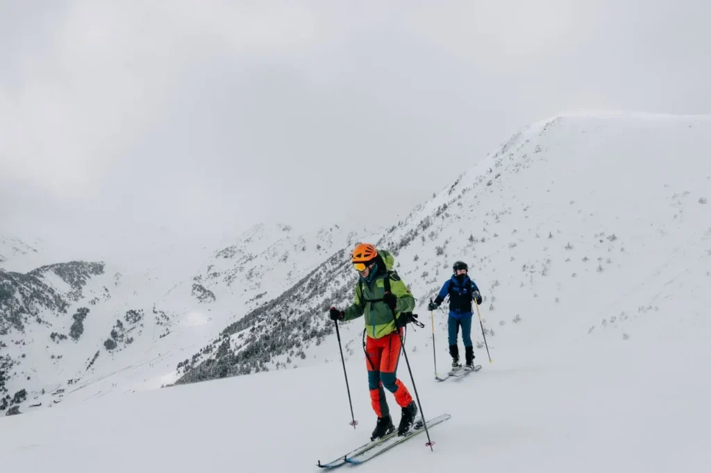 Skiing in snow mountain