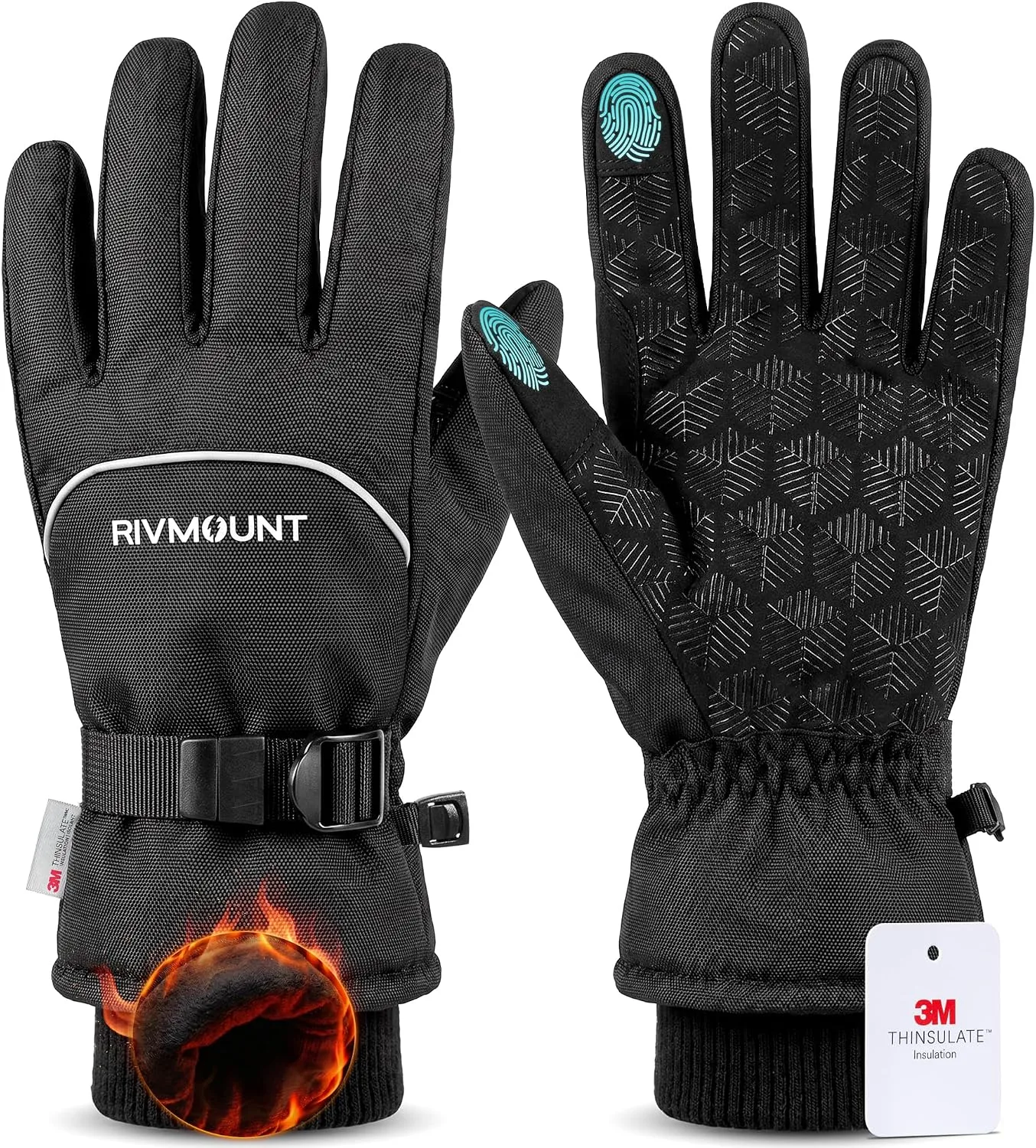 Rivmount Winter Waterproof Ski Snow Gloves